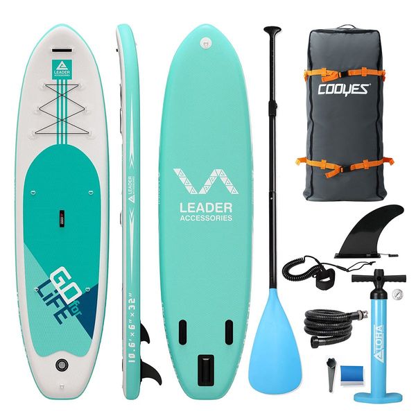 Inflatable Stand Up Paddle Board SUP Paddleboard Surfboard with Paddle Pump Leash Backpack