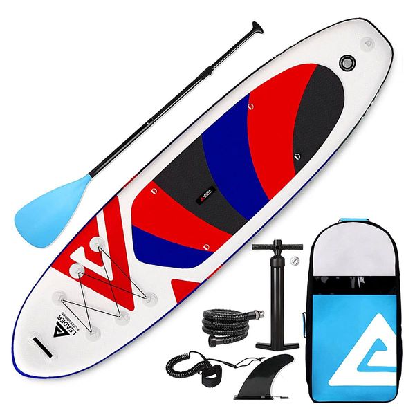 Stand Up Paddle Board Inflatable SUP Surfboard Paddleboarding with Paddle Backpack Leash Pump 