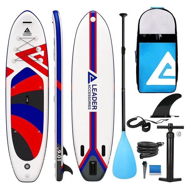 Stand Up Paddle Board Inflatable SUP Surfboard Paddleboarding with Paddle Backpack Leash Pump 