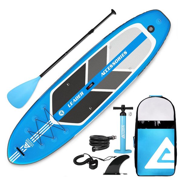 Inflatable Stand Up Paddle Board SUP Paddleboarding Surfboard with Paddle Backpack Leash