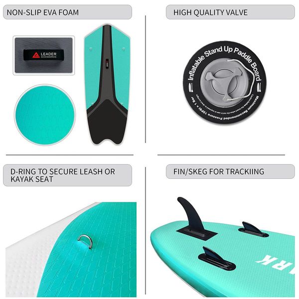 Stand Up Paddle Board SUP Inflatable Paddleboard with Paddle Backpack Leash Pump 