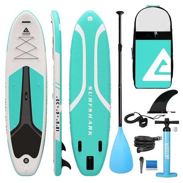 Stand Up Paddle Board SUP Inflatable Paddleboard with Paddle Backpack Leash Pump 