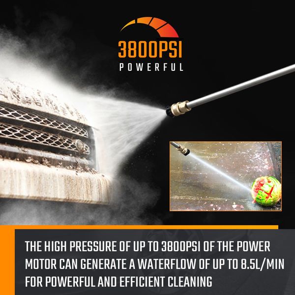 Powerful 3800Psi High Pressure Washer Cleaner For Building Vehicle Concrete Floor, Etc.