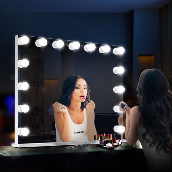 Frameless Lighted Flawless Makeup Hollywood Mirror For Grooming/Dressing  Bright Adjusttable