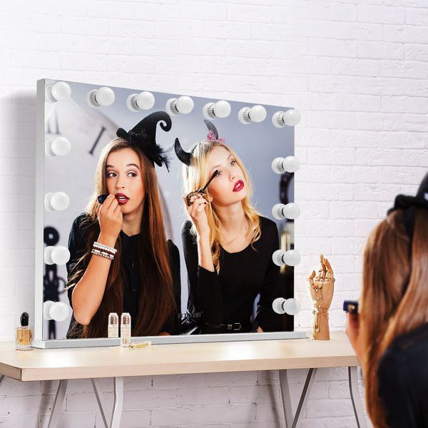 Frameless Lighted Flawless Makeup Hollywood Mirror For Grooming/Dressing  Bright Adjusttable