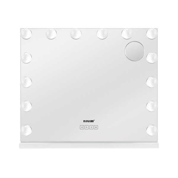 Bluetooth Control 14 Bulbs Flawless Makeup Hollywood Vanity Mirror W/5X Magnifying Mirror For Makeup Grooming Dressing