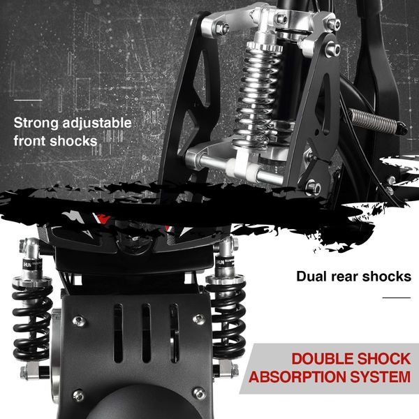 Different Terrain Suitable 500W Electric Scooter Max 25Km/H Safty 2 Front Shock Suspension Foldable