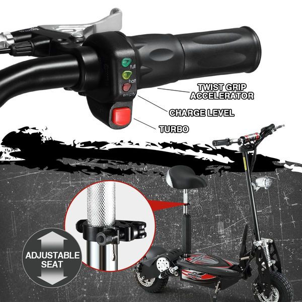 Different Terrain Suitable 500W Electric Scooter Max 25Km/H Safty 2 Front Shock Suspension Foldable