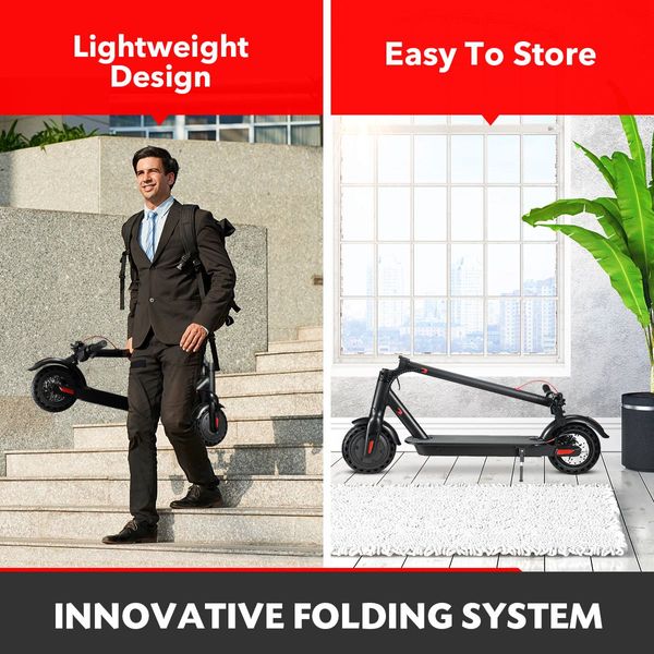 320W Folding & Light Motorized Electric E Scooter W/Shock-Absorp Tyre,App Control,25Km Range/Charge