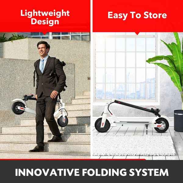 320W Folding & Light Motorized Electric E Scooter W/Shock-Absorp Tyre,App Control,25Km Range/Charge