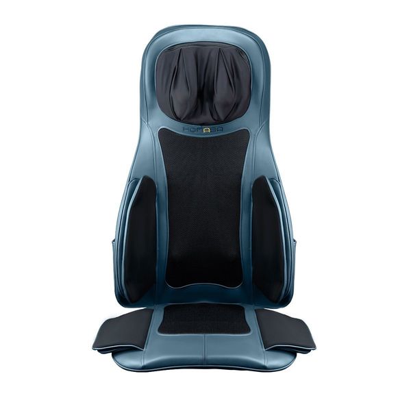 16 Nodes Neck Back Air & Shiatsu Massage Cushion Car Seat Massager-Blue