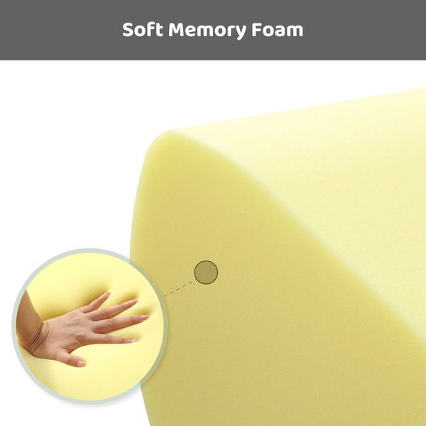 2-Set Bed High Density Memory Foam Wedge Pillow Back Support Cushion Leg Elevator W/Bamboo Cover