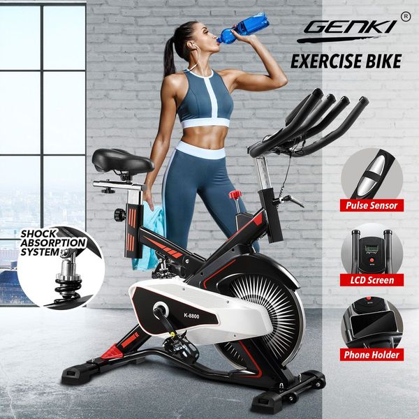 Spin Exercise Bike Stationary Bicycle Indoor Cycling W/Flat Ground,Stand Up,Off Road,Climb Modes