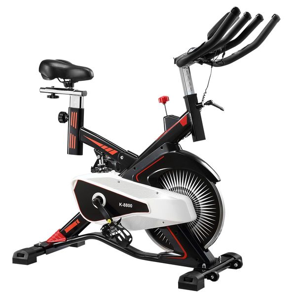 Spin Exercise Bike Stationary Bicycle Indoor Cycling W/Flat Ground,Stand Up,Off Road,Climb Modes