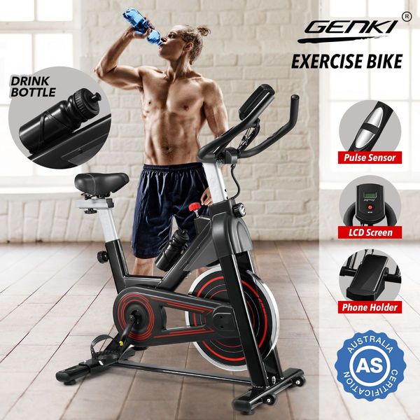 Home Gym Spin Exercise Bike Stationary Bicycle W/Flat Ground,Stand Up,Off Road,Climb Modes