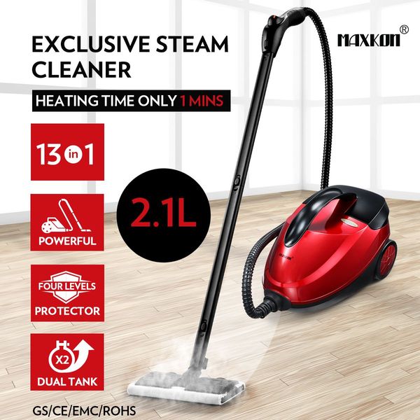 Efficiently Sterilize 2.1L Steam Cleaner Only 6-Min Heating W/Multi Nozzles For Cloth Tile Glass Etc