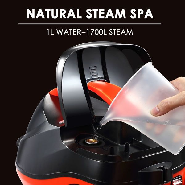 Remove Tough Dirt 2000W Strong Steam Cleaner W/Multi Nozzles For Floor,Window,Glass,Cloth-Black