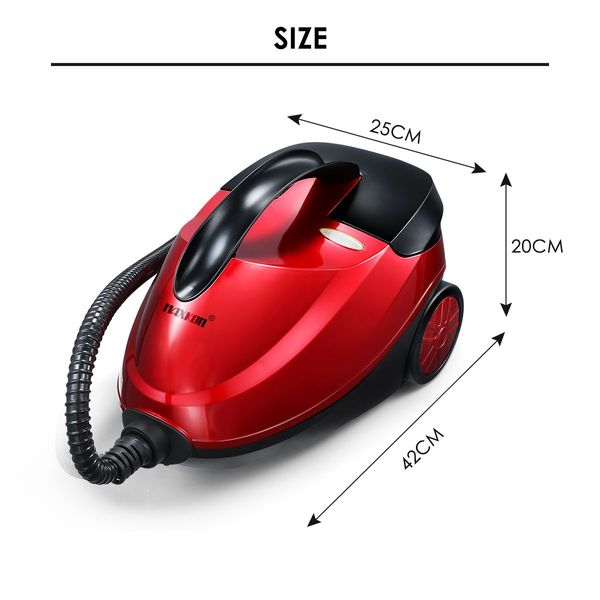 Remove Tough Dirt Only 6-Min Heating 1.5L Steam Cleaner W/Multi Nozzles For Cloth Tile Glass Etc