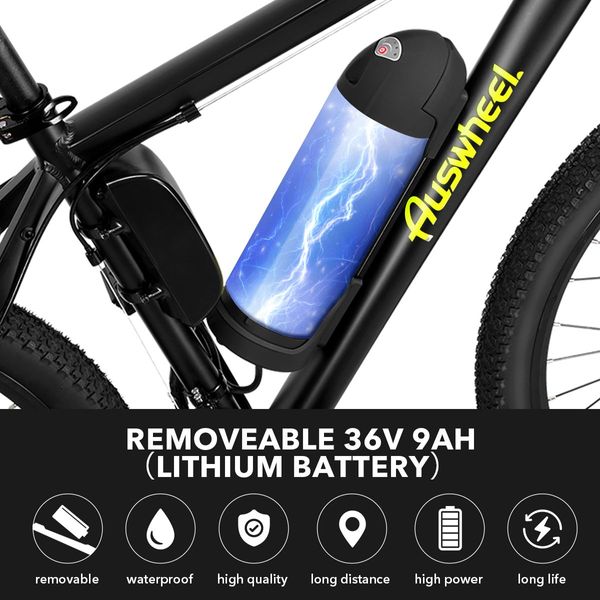 26" 250W Electric E Bike 7-Speed Gears Stronger Moutain Climb Power, 10Ah Battery 50Km Range