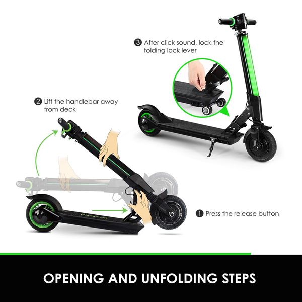 320W Folding Riding Scooter App Control W/15° Climbing Angle,Extendable Stem Great For Kid 120Kg Load