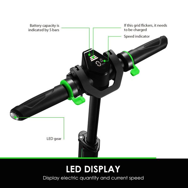 320W Folding Riding Scooter App Control W/15° Climbing Angle,Extendable Stem Great For Kid 120Kg Load