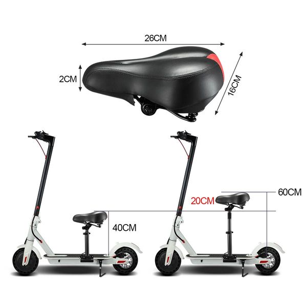 Xiaomi/Segway Electric Scooer Saddle Seat Well Padded Shock Absorption Design Height Adjustable