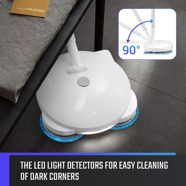 Dry Mop+Wet Wipe+Polish+Wax 4In1 Wireless Electric Floor Cleaner For Wood,Stone,Marble,Tile Floor