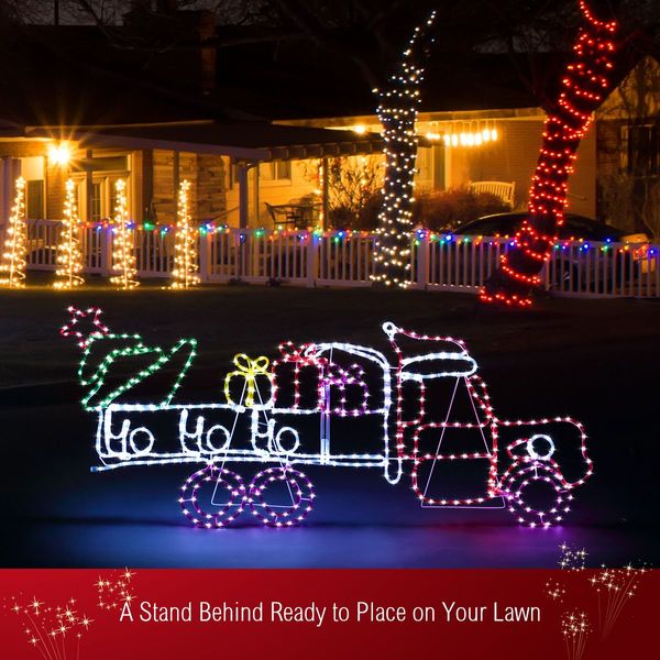 Christmas Gifts Cart Motif LED 22m Rope Light Fairy Home Outdoor Display Decoration