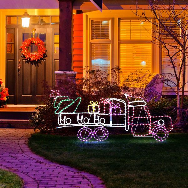 Christmas Gifts Cart Motif LED 22m Rope Light Fairy Home Outdoor Display Decoration