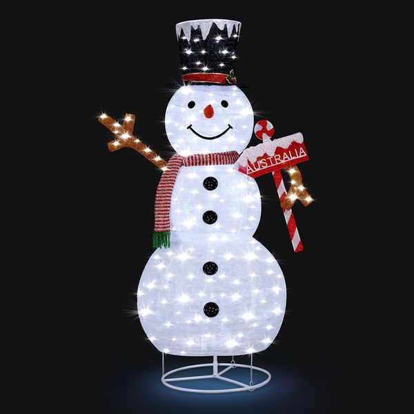 180CM 3D Christmas Snowman 200 LED Light Outdoor Xmas Decorations Ornaments