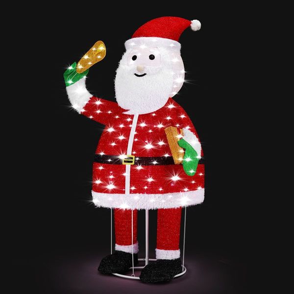 Christmas LED Santa Claus Light Decoration 180cm Tall Lighted Figure Outdoor Display