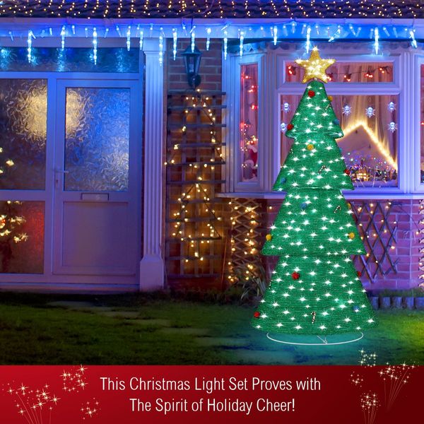 180CM 3D Christmas Tree Xmas LED Light Decorations Ornaments