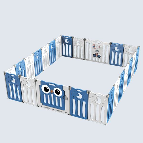 24 Panels Shape Adjustable Baby Playpen Fence Gate Enclosure W/Safety Lock Eco Friendly-63Cm Height