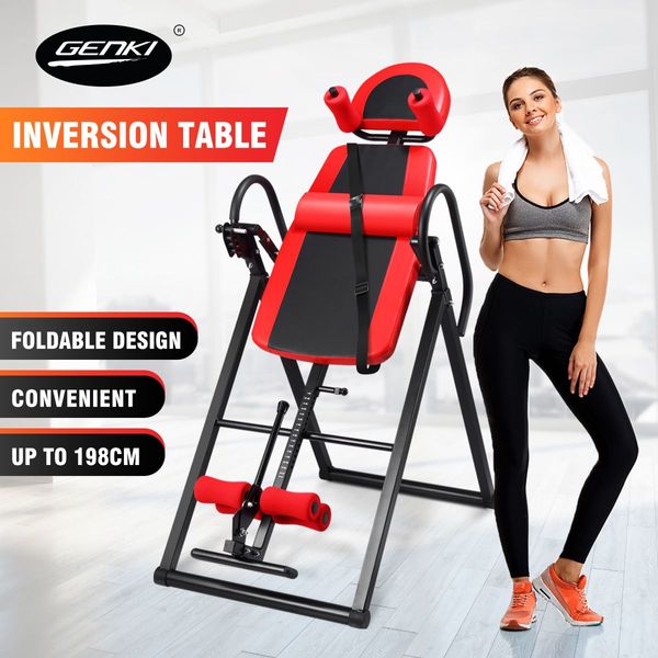 Foldable Inversion Gravity Table 180° Angle Adjustable W/Safe Heavy-Duty Frame Portable Home Gym