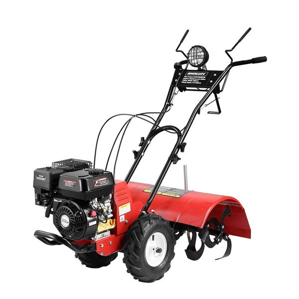 8Hp 18-Blade Garden Tiller Self Propell Culitvator Till 35Cm Depth 70Cm Width Break Hard Soil Easily