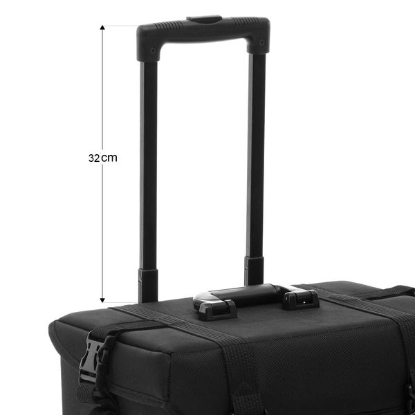 Shoulder/Trolley 2 In 1 Pro Make Up Case W/8 Removable Trays, 10 Extendable Trays, 13 Detachable Pcs Inside