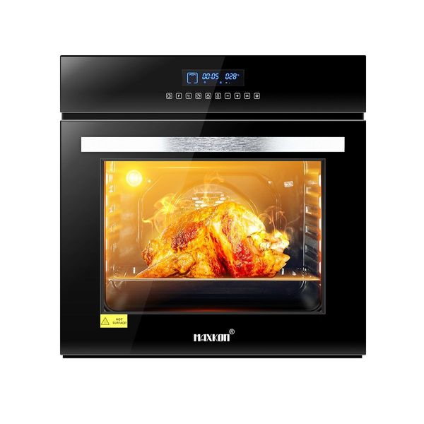 80L Electric Wall Oven W/Safe Heat-Insulated Door,Touch Control 10 Cook Funtions,Auto Cut Off Timer