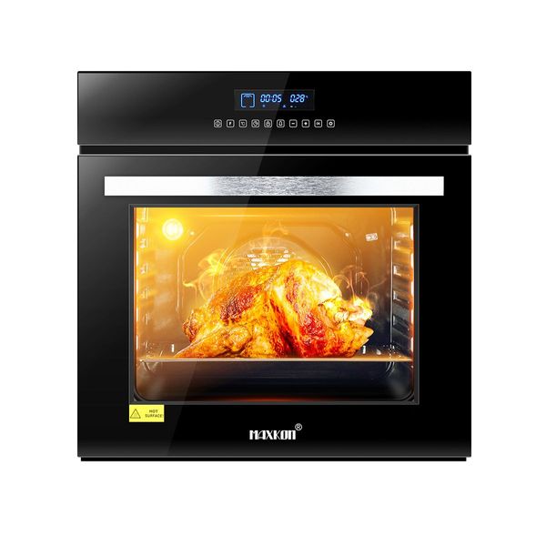 80L Electric Wall Oven W/Safe Heat-Insulated Door,Touch Control 10 Cook Funtions,Auto Cut Off Timer