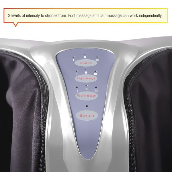 Deep Kneading Heated Calf Foot Massager W/3 Intensity Finger Like Press,Rub,Push,Pinch