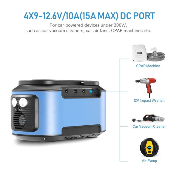 Camping High-Capacity 87000Mah Battery Power Generator Usb,Usb-C,Ac,Dc Ports Charging Lots Things