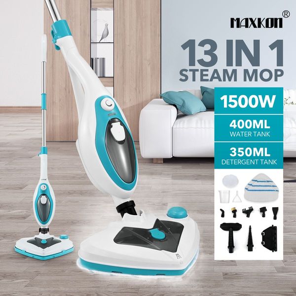 Effectively Sterilise Bacteria/Mite Steam Mop Cleaner W/Multi Nozzles For Floor,Carpet,Glass,Cloth