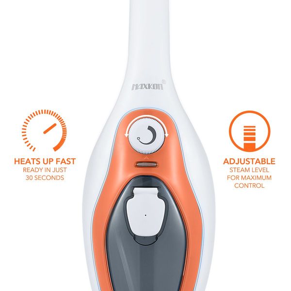 Only 30S Heat-Time Steam Mop Cleaner W/Multi Nozzles Effectively Kill Bed Bugs,Dust Mites Germs