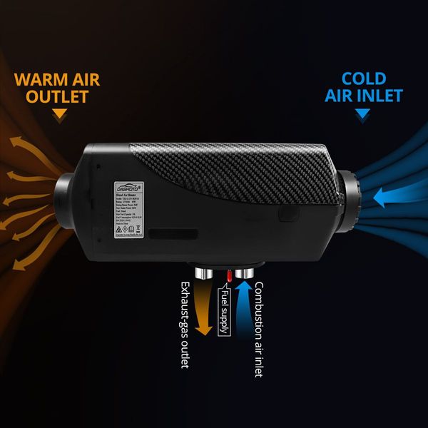 Instant Heat 12V 8Kw Vehicle Disel Air Heater For Van,Rv,Truck,Boat 30M Remote Control Energy Saving