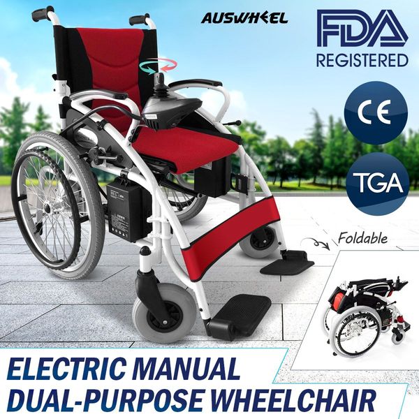 Fold In 5S Electric Self Propell Wheelchair W/Control Stick,Safe Brake,20Km Range,Multi Road Applied