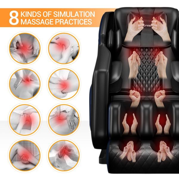 Whole Body Electric Massage Chair 0 Gravity Recliner Release Pressure Deep Kneading,Rolling,Shiatsu