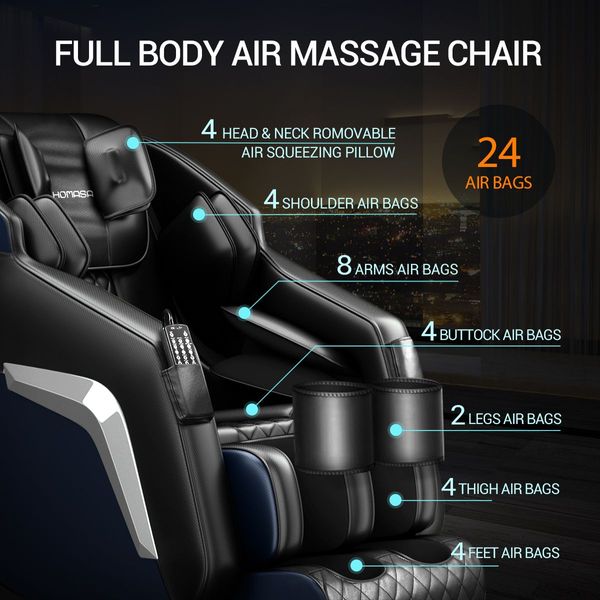 Whole Body Electric Massage Chair 0 Gravity Recliner Release Pressure Deep Kneading,Rolling,Shiatsu