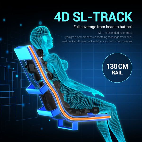 4D Deluxe Electric Massage Chair 0 Gravity Recliner Full Body Shiatsu,Knead,Flap,Knock,Extrusion