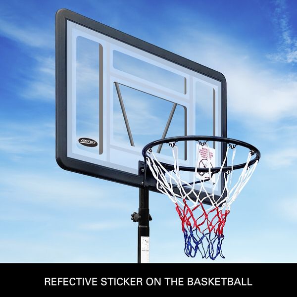 Basketball Hoop Ring Portable Adjustable Stand System Net Backboard Rim Wheels 1.7-2.3m