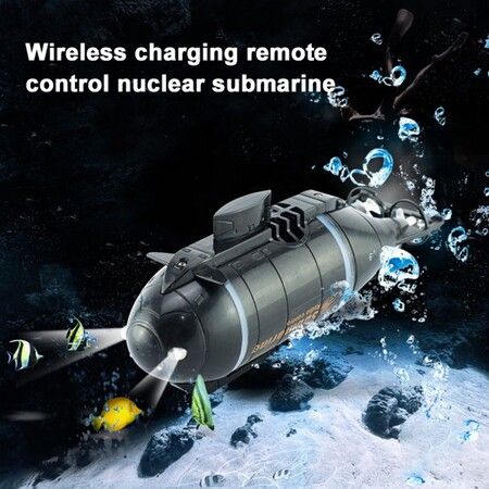 2024 Newest RC Mini Submarine RC Boat Model 6 Channels Boat Under Water Pigboat Simulation Remote Control Submarines Toys Color Black