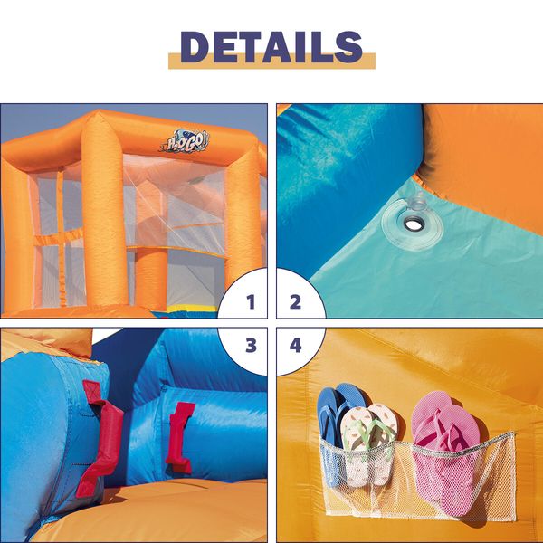 Bestway Inflatable Splash Water Park Adventure Water World Play Center Slide Pool Tunnel 4.2x3.2x2.6m